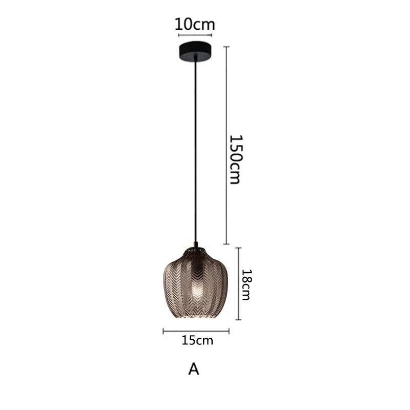 DecorBites™ Glass Pendant Lights: Nordic Style for Restaurant, Kitchen, Dining, Bedroom, Bedside lighting