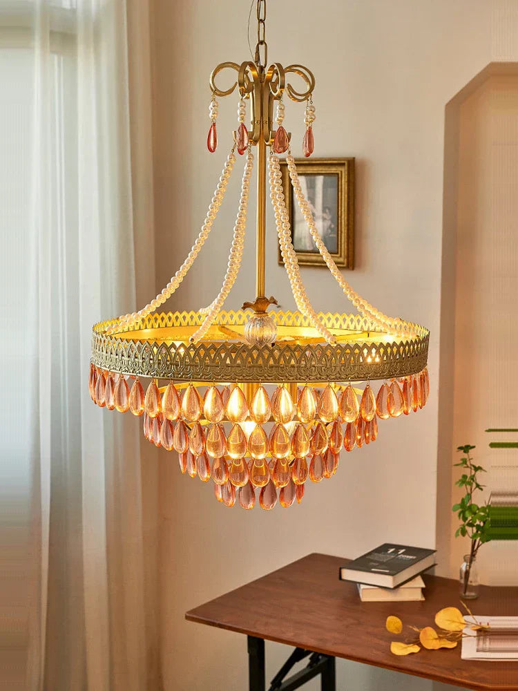 DecorBites™ Crystal Water Drop Chandelier for Kitchen Dining Room