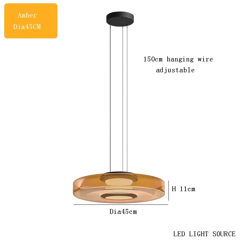 DecorBites™ Glass Chandelier LED Pendant Lights Modern Home Decor
