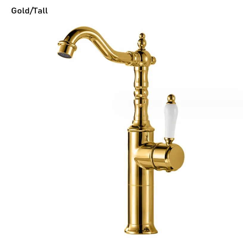 DecorBites™ Gold Luxury Kitchen Faucet for Household Sink, Hot and Cold Water Mixer