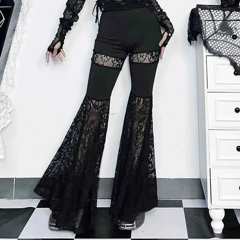 Gothic Crop Top T-Shirt for Women Sexy Fishnet Backless Steampunk