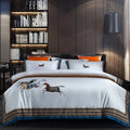 DecorBites™ Galloping Horse Luxury Bedding Set 1400TC Egyptian Cotton Duvet Cover Sheet Pillowcases