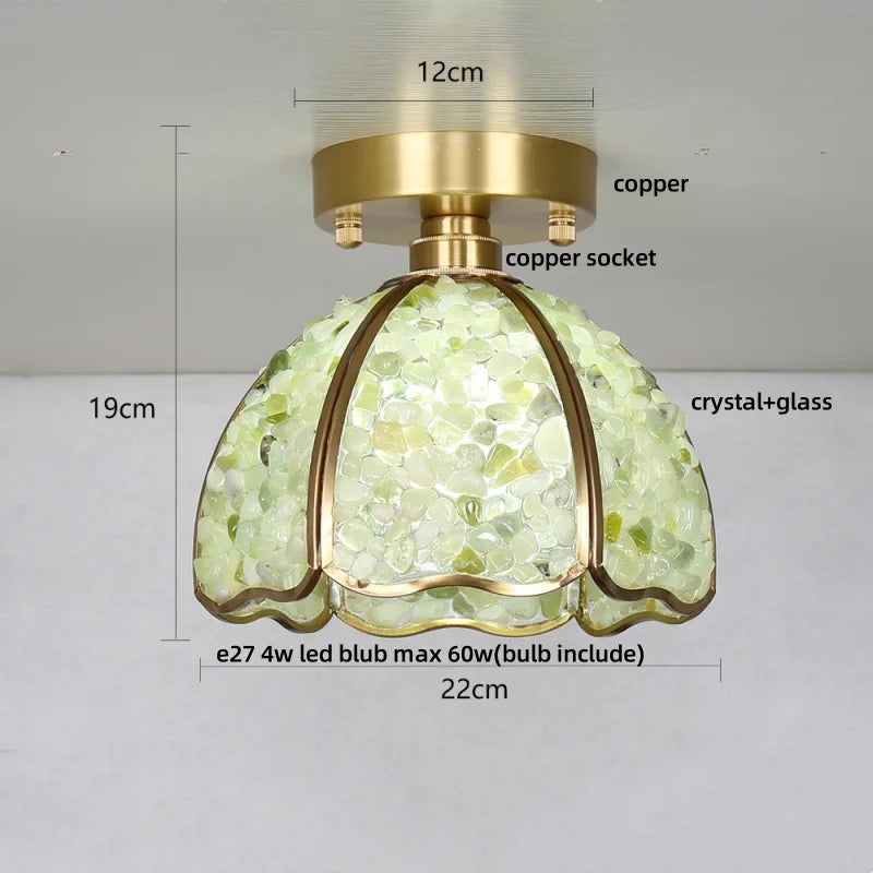 DecorBites™ Glass Crystal Ceiling Light Fixture Modern Nordic Design