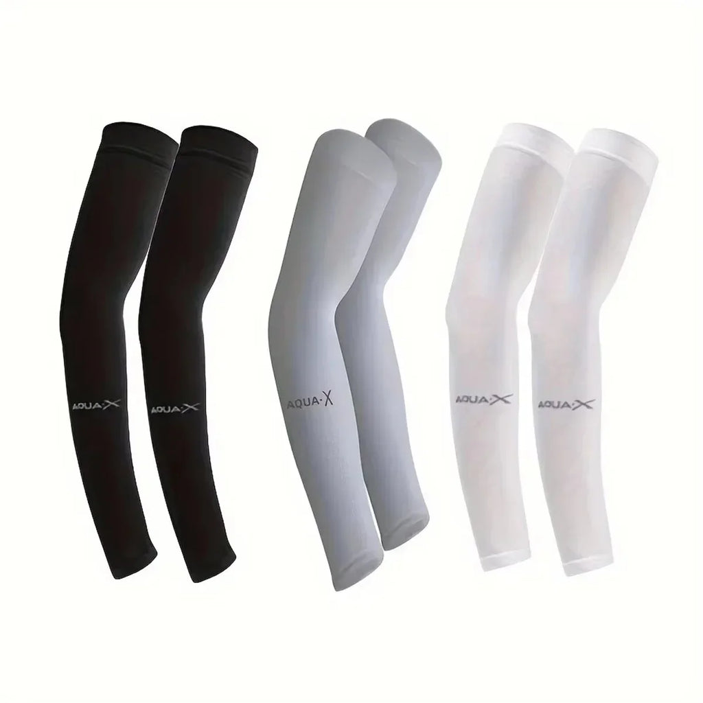 3-Pack Ice Silk Cooling Arm Sleeves — UV Sun Protection for Men & Women, Cycling & Outdoor Sports