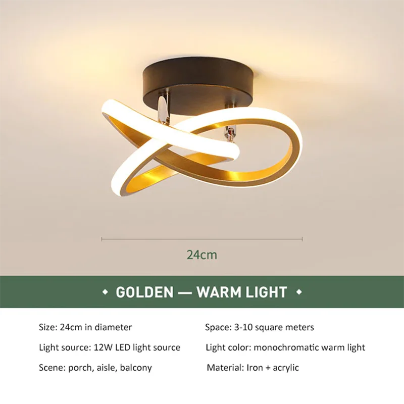 DecorBites™ LED Ceiling Light: Modern Aisle Lighting for Corridor Stairs Kitchen Attic Indoor