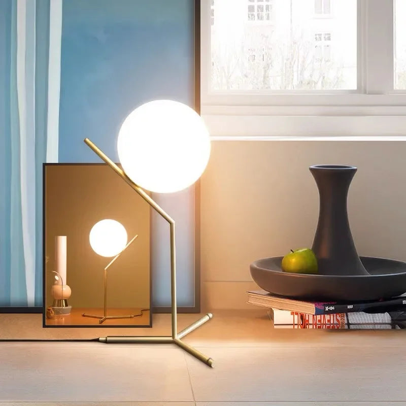 DecorBites™ Glass Ball LED Chandelier Light Lamparas Bedside Night Light Decor