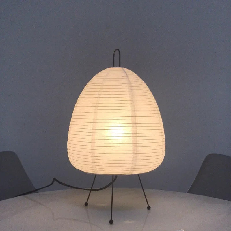 DecorBites™ Japanese Style Rice Paper Desk Lamp for Home Decor, E27 Bedroom & Study Room Lighting
