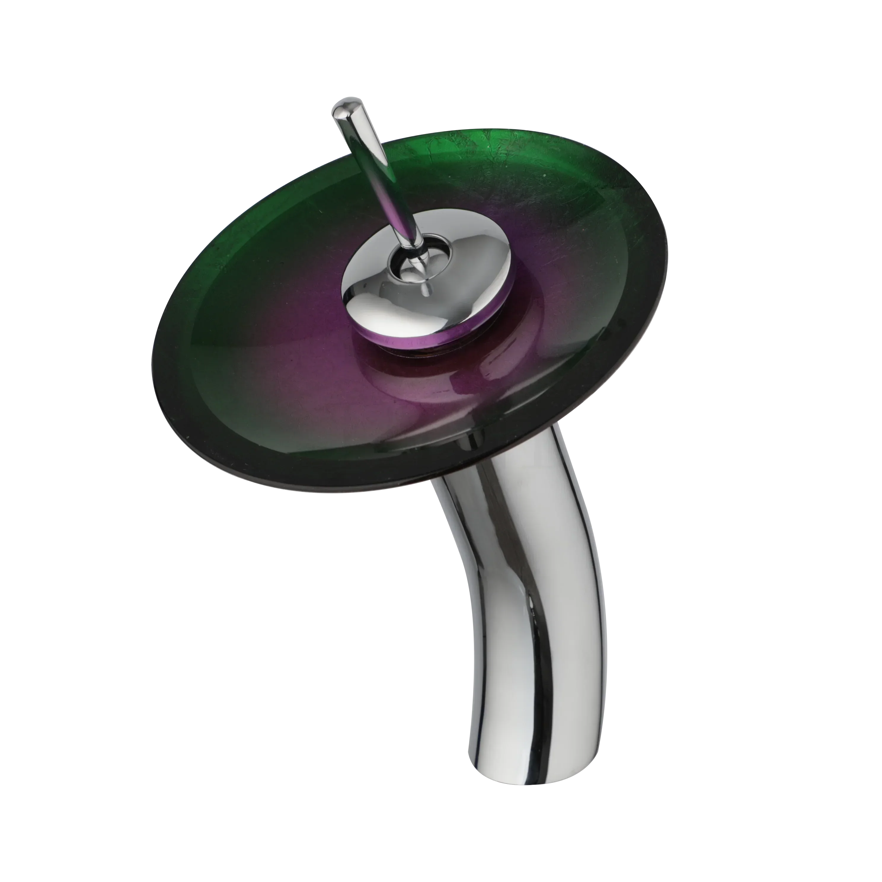 DecorBites™ Glass Rocker Handle Basin Faucet, Waterfall Mixer Taps, Chrome Finish