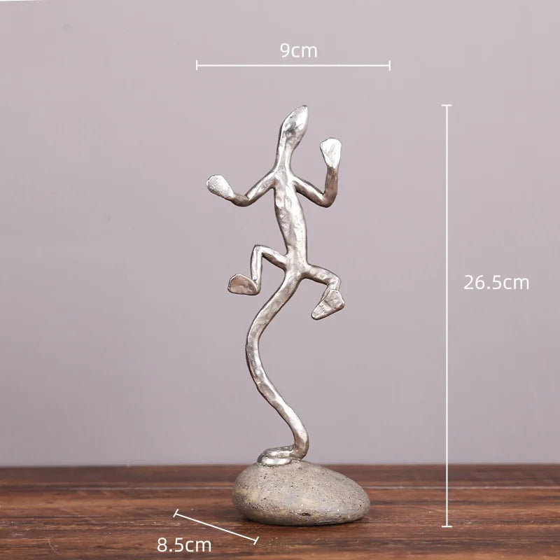 DecorBites™ Gecko Lizard Resin Candlestick: Home Decor Figurine & Candelabrum