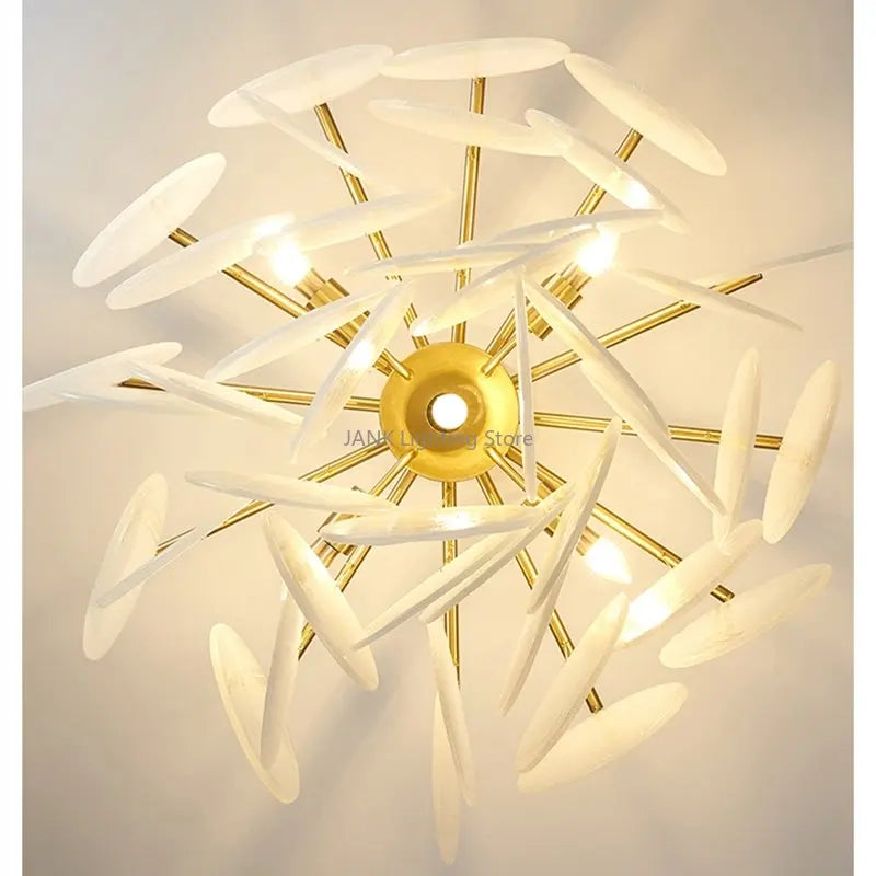 DecorBites™ Glass LED Chandelier 50cm Diameter for Living Room, Dining, Island - Lighting Fixtures