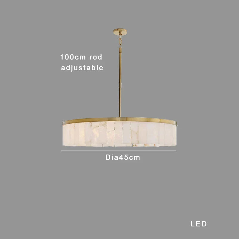 DecorBites™ Gold Marble Ceiling Pendant Light Round Elegant Luxury Hanging Lamp