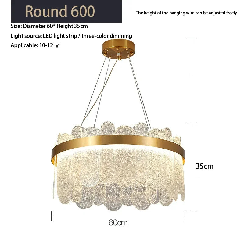 DecorBites™ Crystal LED Chandelier: Elegant Ceiling Lighting for Living Room, Bedroom, Hotel