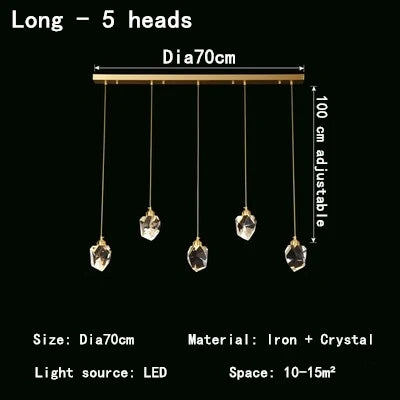 DecorBites™ Crystal LED Pendant Lights: Elegant Lighting Solution for Home Decor