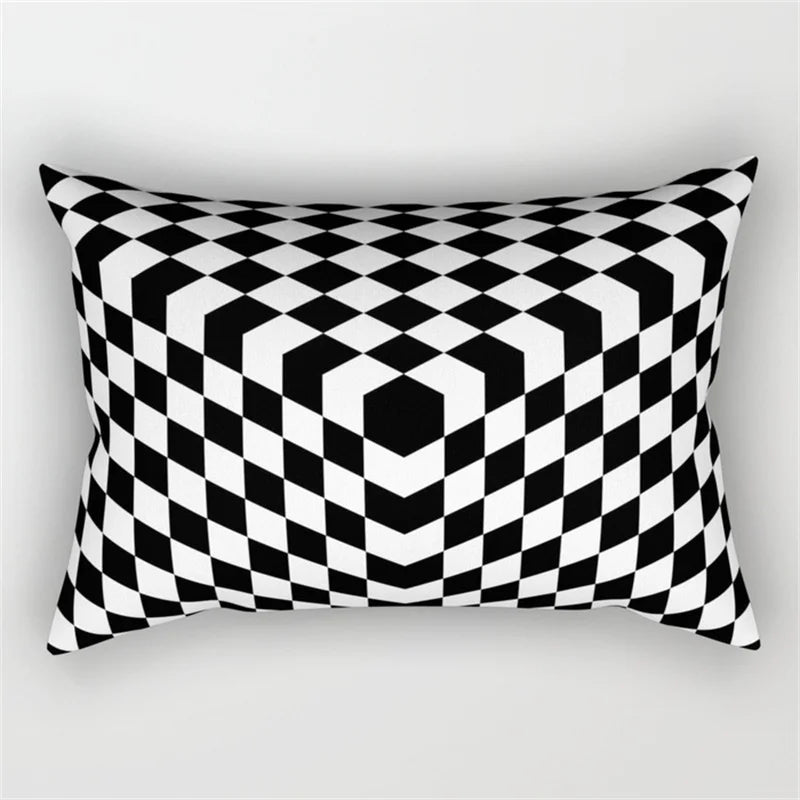 DecorBites™ Geometric Wave Line Waist Pillowcase Set