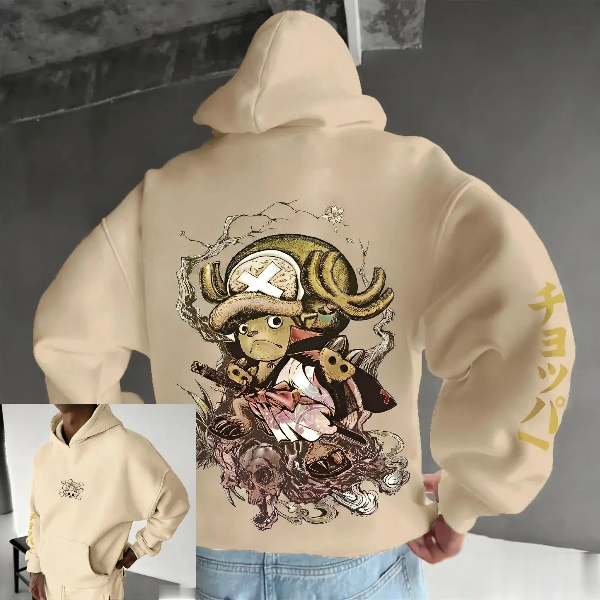 Chopper Oversized Anime Hoodie – One Piece Unisex Sweatshirt