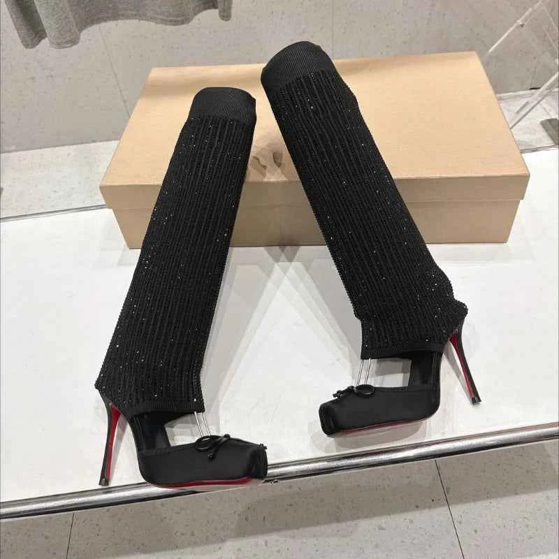 Sexy rhinestone Heels Elastic with sleeves New Arrivals
