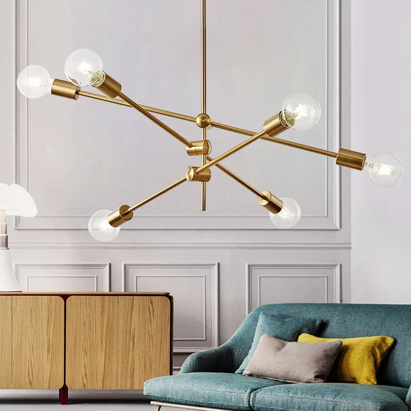 DecorBites™ Glass Ball Globe LED Pendant Light Fixture - Nordic Modern Iron Rod Hanging Lamp