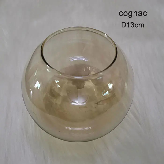 DecorBites™ Glass Shade Replacement for Magic Bean Lighting, 7cm Opening, Smoke Grey Amber Cognac