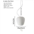DecorBites™ Glass Whorls Cocoon Pendant Light: Milky White Kitchen Dining Hanging Lamp