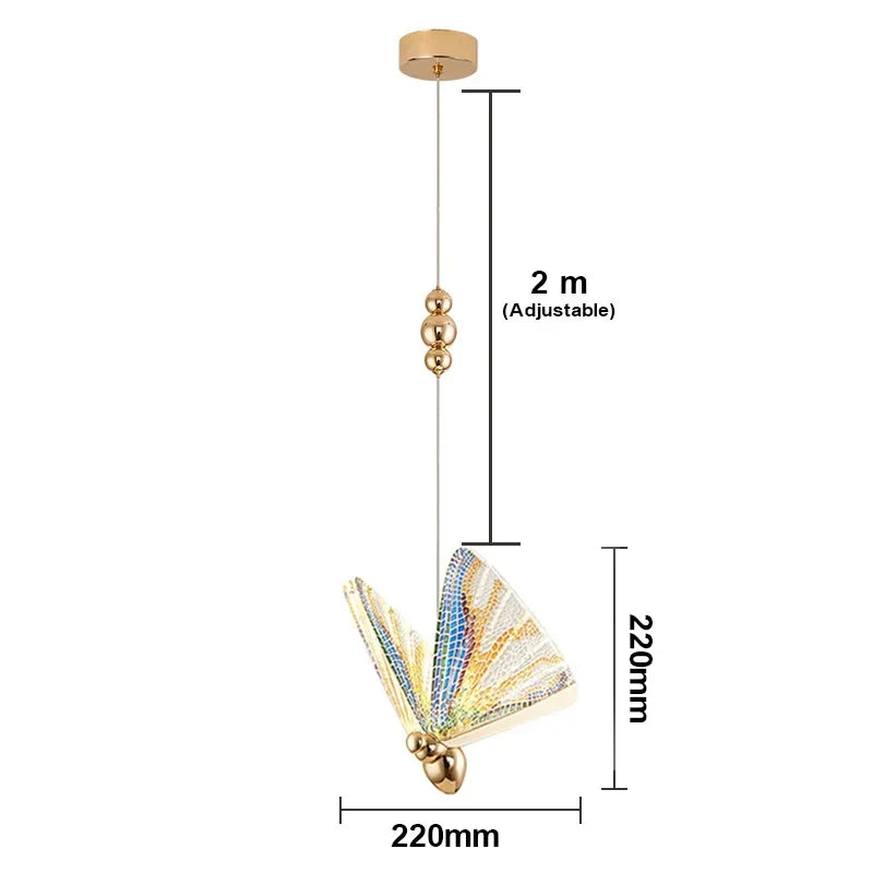 DecorBites™ LED Butterfly Pendant Light for Bedroom Living Room: Modern Chanderlier Fixture Lamps