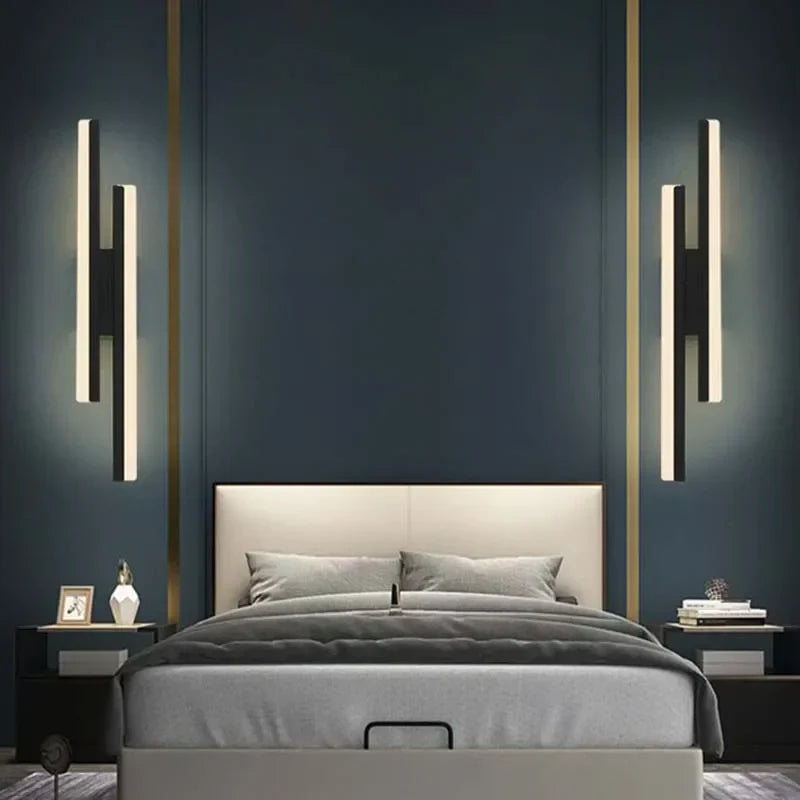 DecorBites™ Black 12W LED Wall Sconce Lamp for Bedroom & Living Room
