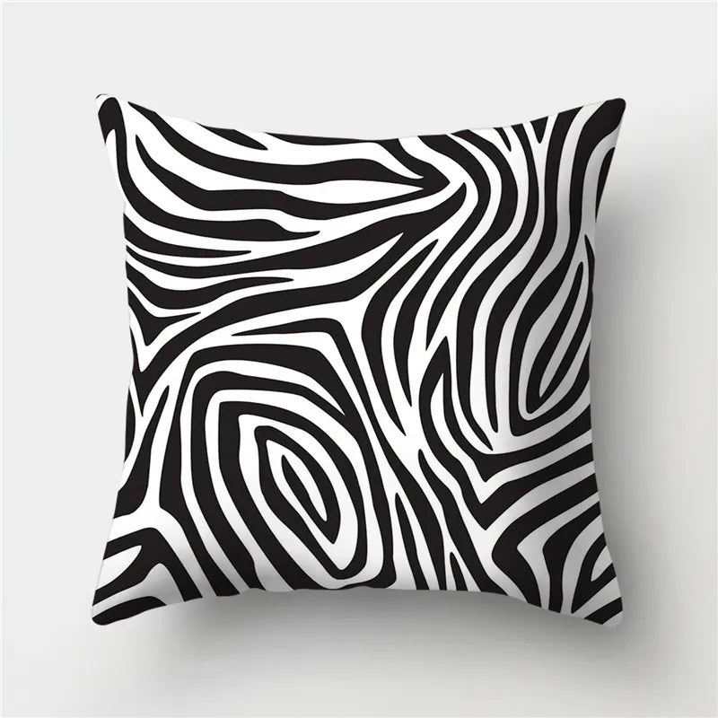 DecorBites™ Geometric Stripes Pillowcase 45x45cm Polyester Cushion Cover for Living Room