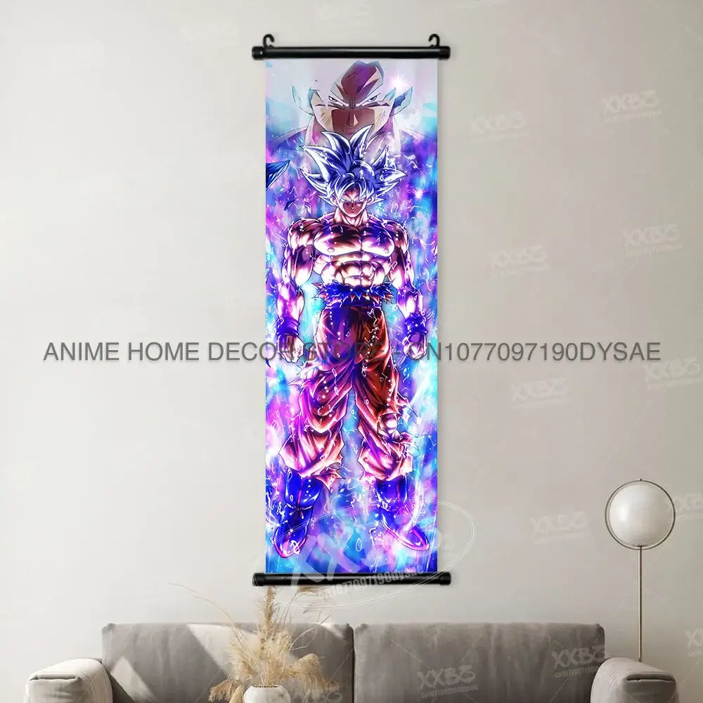Dragon Ball Posters: Goku & Vegeta Hanging Scroll Wall Art
