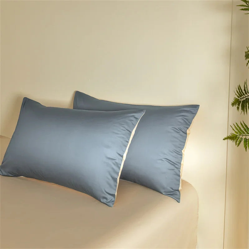 DecorBites™ Egyptian Cotton Bedding Set: Sheet, Pillowcase, Blanket Cover in Queen King Size