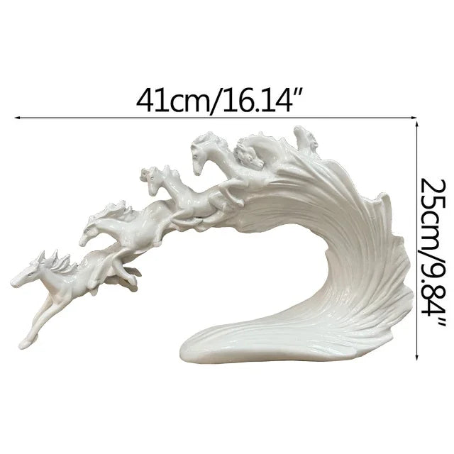 DecorBites™ Galloping Horse Luxury Sculpture: Elegant Decor for Office, Living Room & Store.