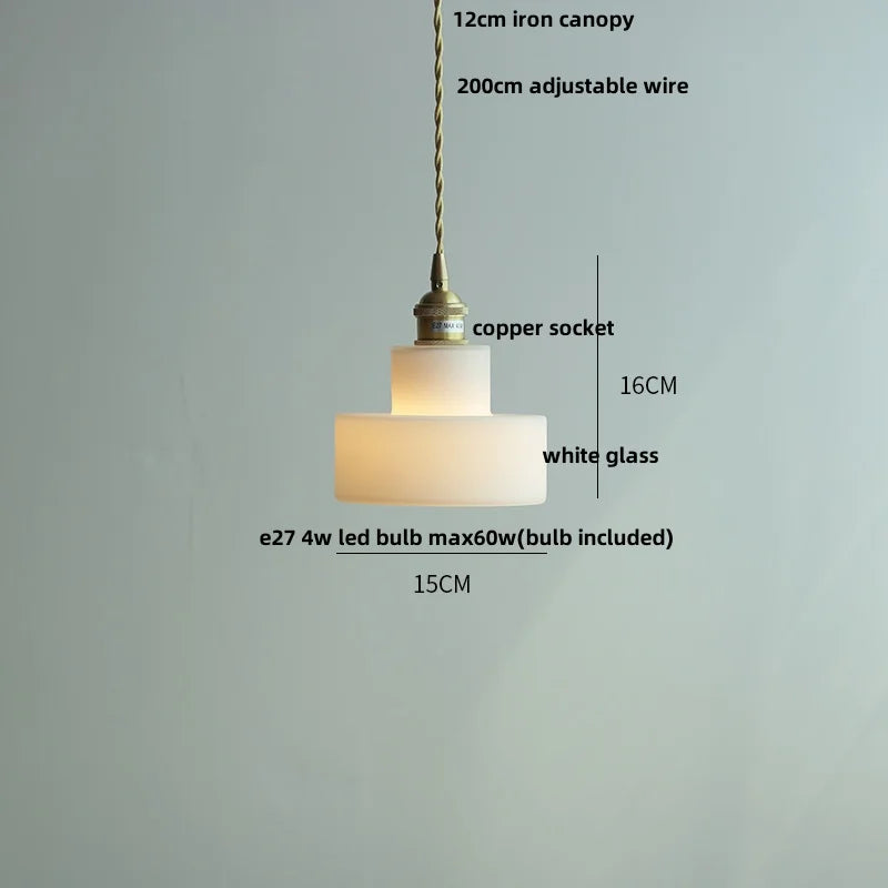 DecorBites™ Glass LED Pendant Lamp | Adjustable Nordic Hanging Light