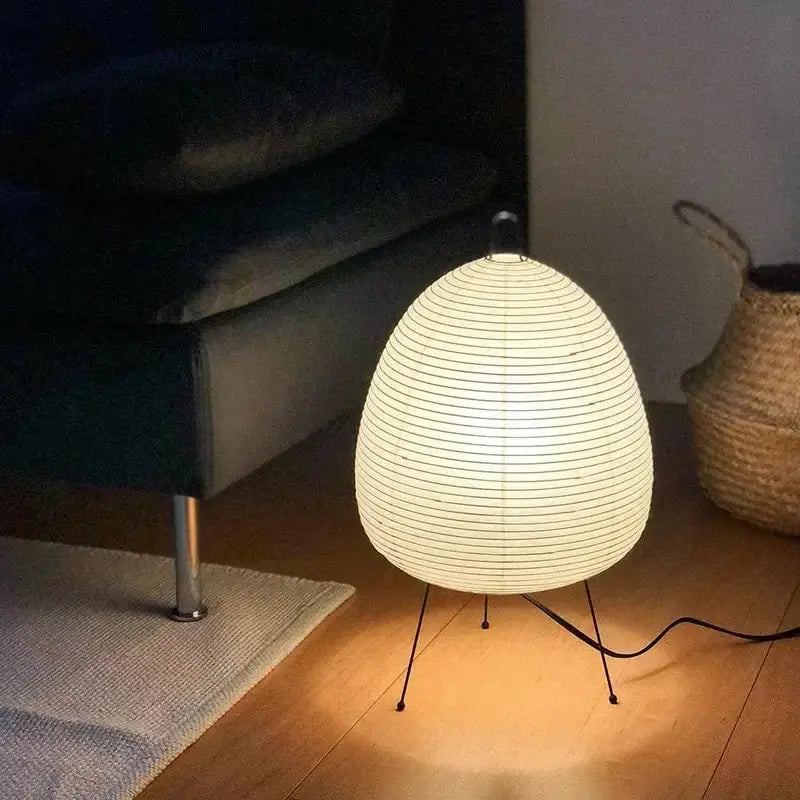 DecorBites™ Japanese Style Rice Paper Table Lamp for Living Room Bedroom, Study, Hotel
