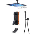 DecorBites™ Digital Display Shower Faucet Set with Rainfall Head and Bathtub Spout