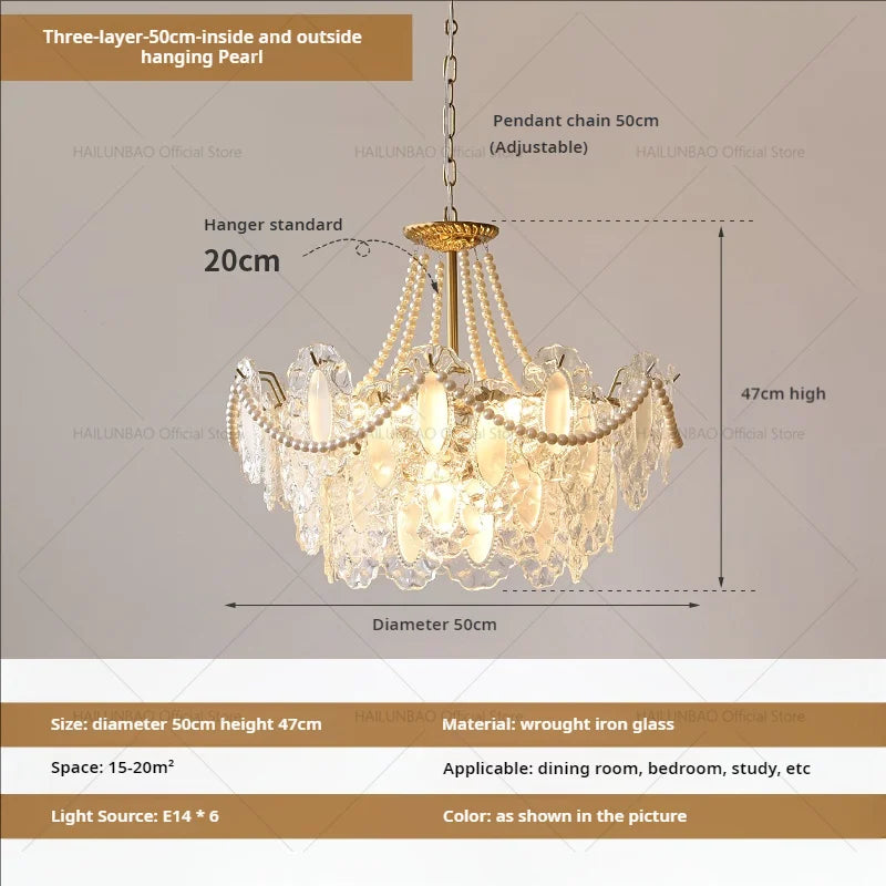 DecorBites™ Cream Wind Crystal Chandelier - Elegant French Design for Luxury Living Spaces