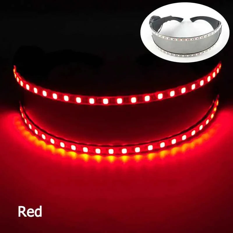 Cyberpunk Futuristic Luminous Rave Goggles LED glowing glasses Accessories