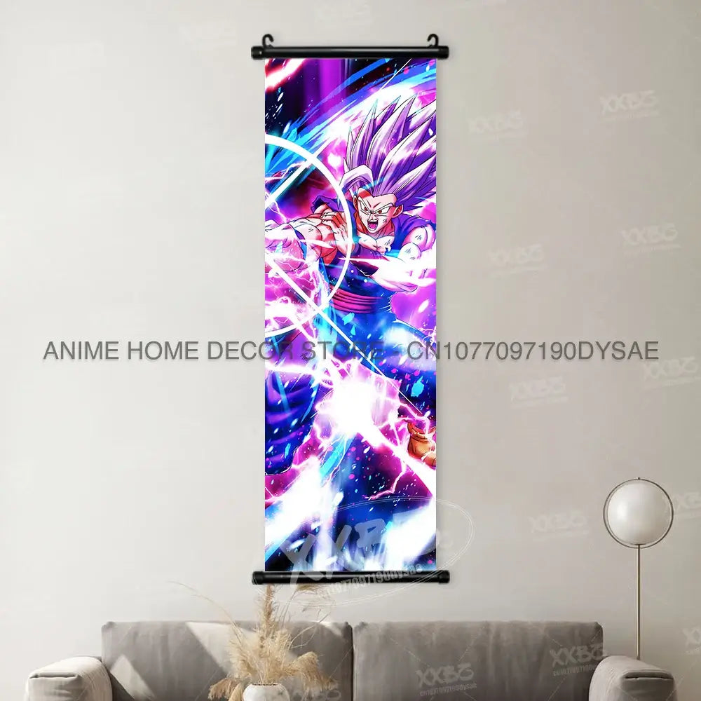 Dragon Ball Posters: Goku & Vegeta Hanging Scroll Wall Art