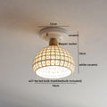 DecorBites™ Copper Wood LED Ceiling Lamp Ceramic Modern Ceiling Lights for Home Decor