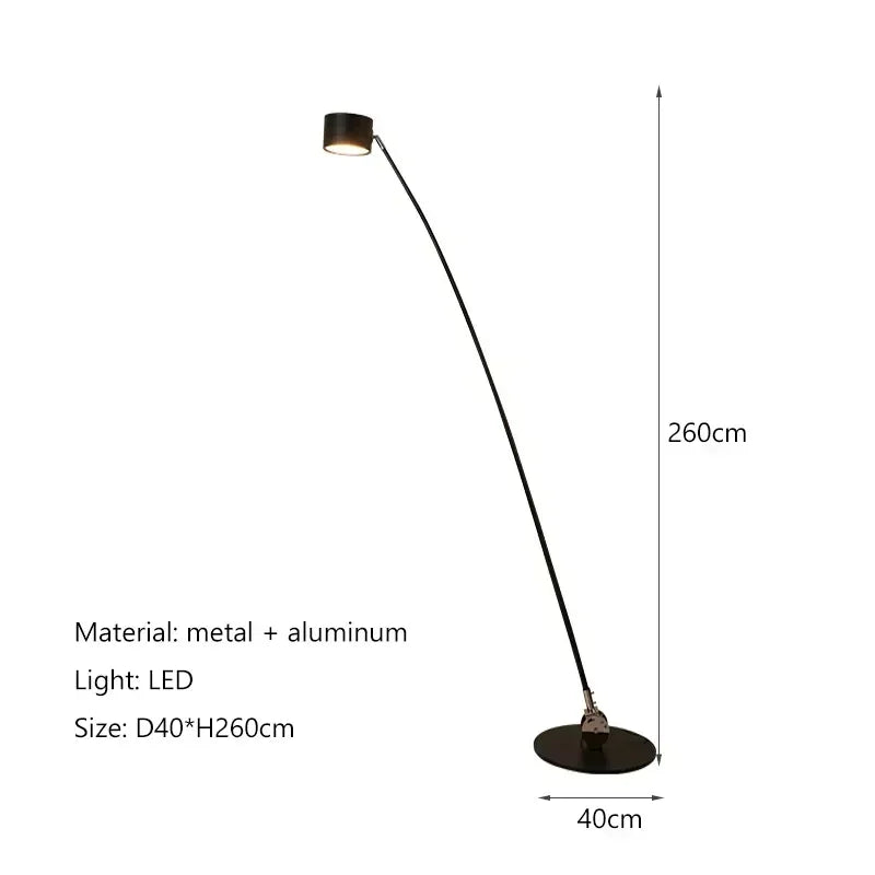 DecorBites™ Black Floor Lamp | Nordic Style LED Light for Living Room, Bedroom, or Salon