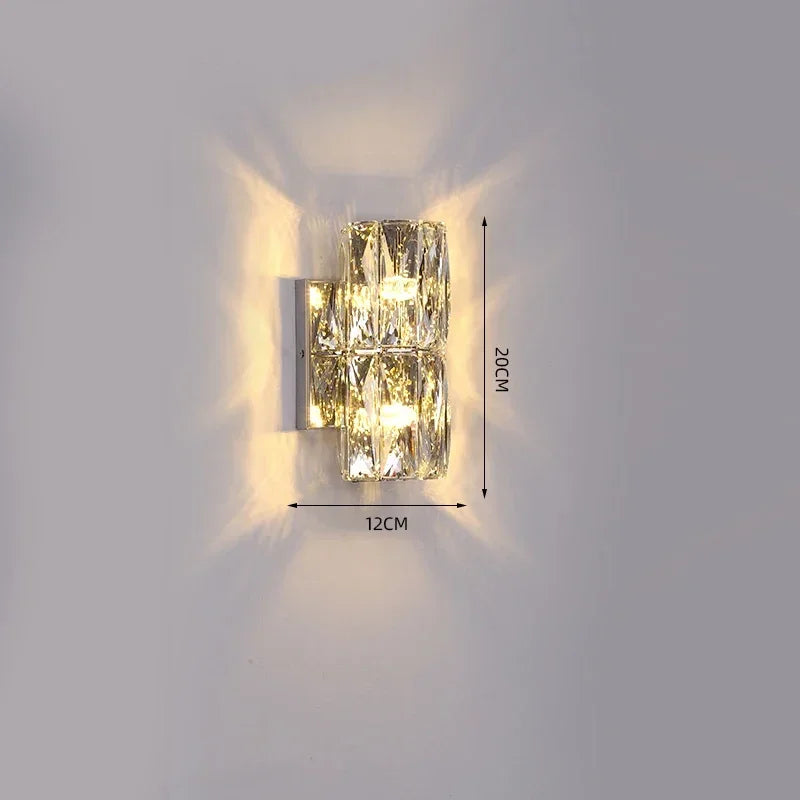 DecorBites™ Crystal Wall Light: Luxury Nordic Style for Living Room & Bedroom