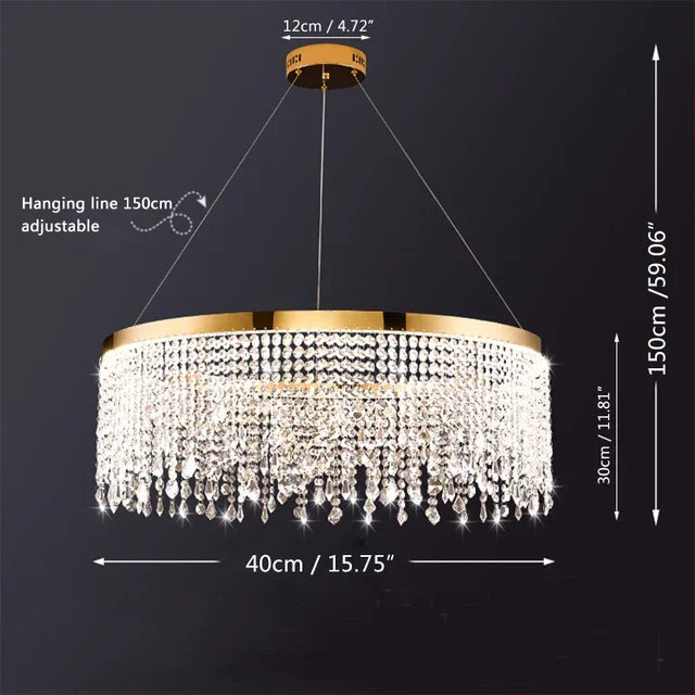 DecorBites™ Crystal LED Ceiling Chandeliers for Luxury Home Decor