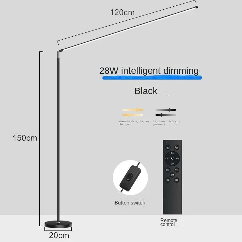 DecorBites™ LED Floor Lamp: Super Bright Minimalist Reading Fixture for Living Room and Bedroom