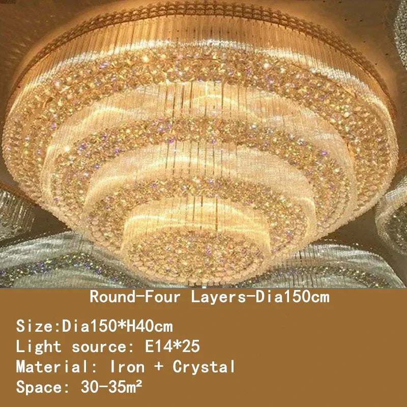 DecorBites™ Crystal LED Chandelier: Light Luxury Ceiling Lamps for Living Room, Bedroom, Kitchen, Hotel
