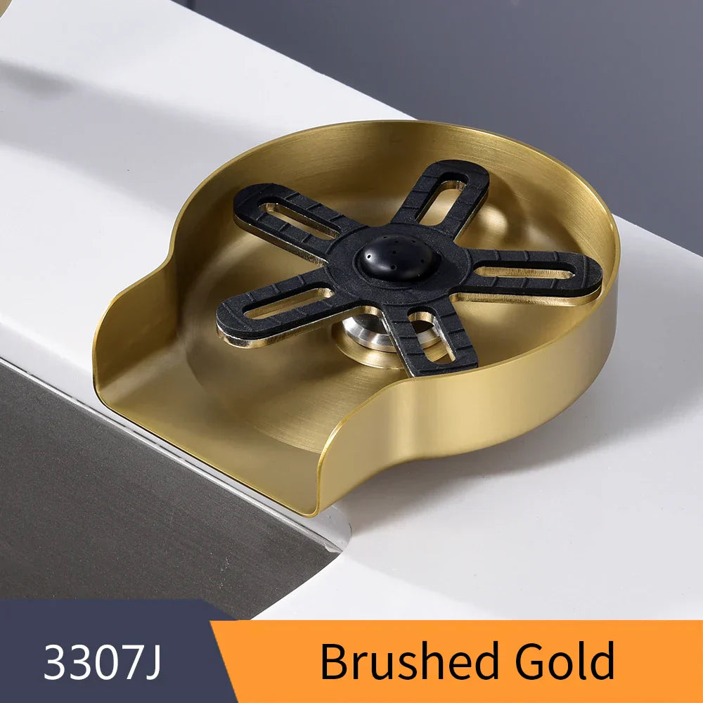 DecorBites™ Glass Rinser: Automatic Cup Washer & Pitcher Cleaner for Home Kitchen