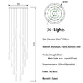 DecorBites™ Gold Drop Design LED Crystal Chandelier for Staircase & Lobby