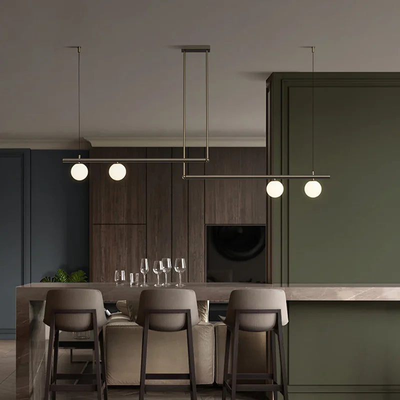 DecorBites™ LED Linear Hanging Lamp for Home Modern Minimalist Living Room Chandelier