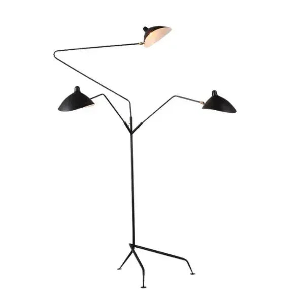 DecorBites™ Black Aluminum Nordic LED Floor Lamp for Living Room, Bedroom - Standing Tall E27 Light