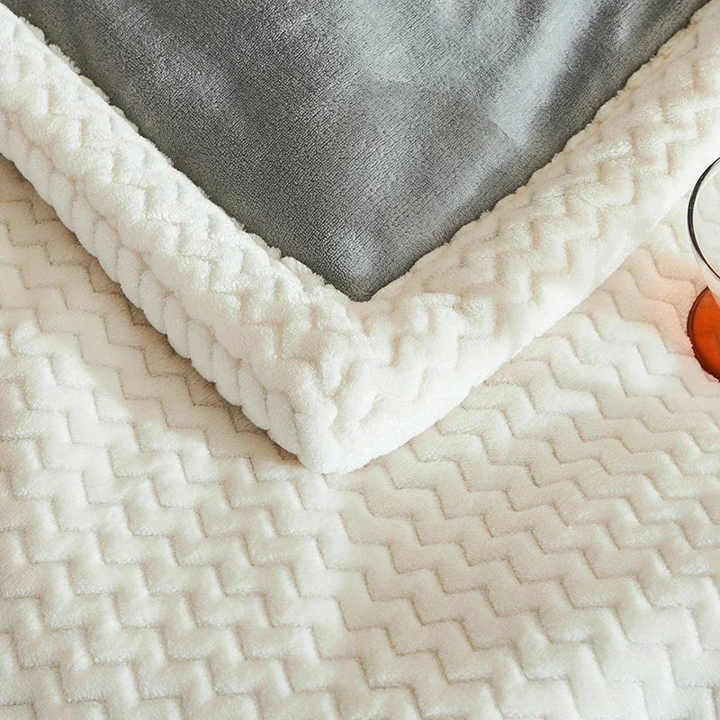 DecorBites™ Cozy Winter Fleece Blanket | Queen Size Soft & Warm Duvet Quilt Blanket