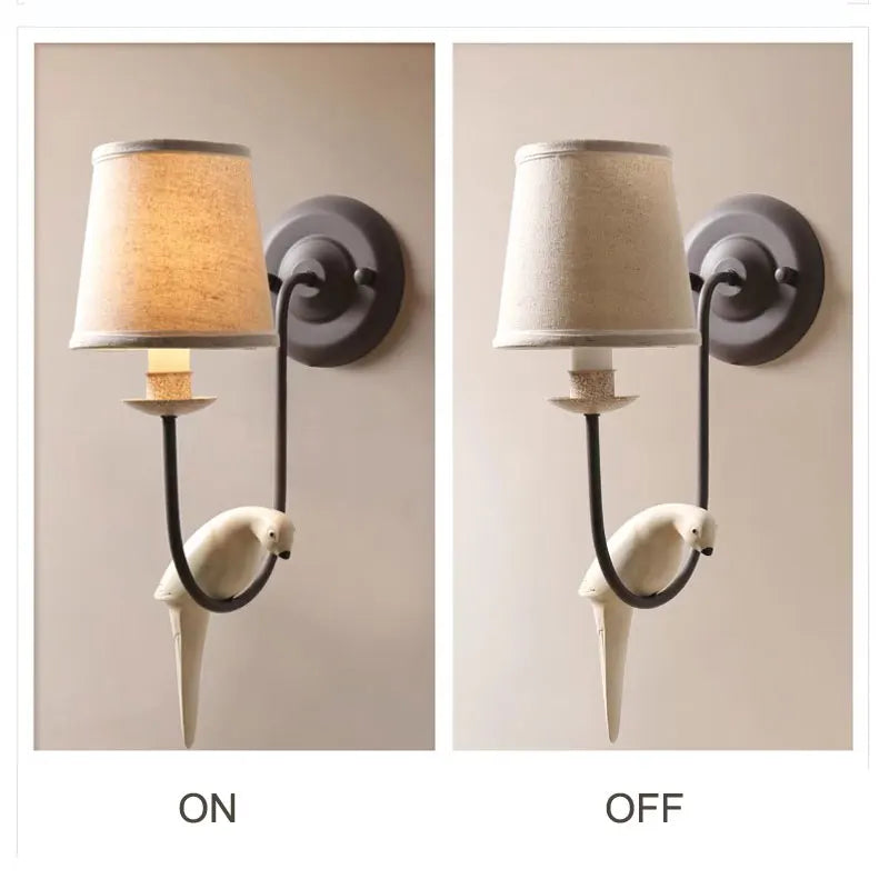 DecorBites™ Bird Decor Antique Wall Lamp for Bedroom Living Room Kitchen