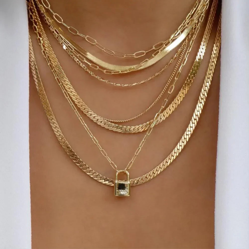 Boho Multi-Layer Crystal Pendant Necklaces