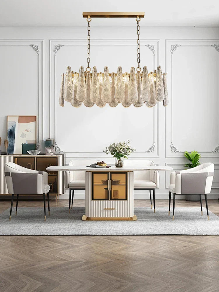 DecorBites™ Elegant Glass Chandelier Lighting for Home Dining Room Decor