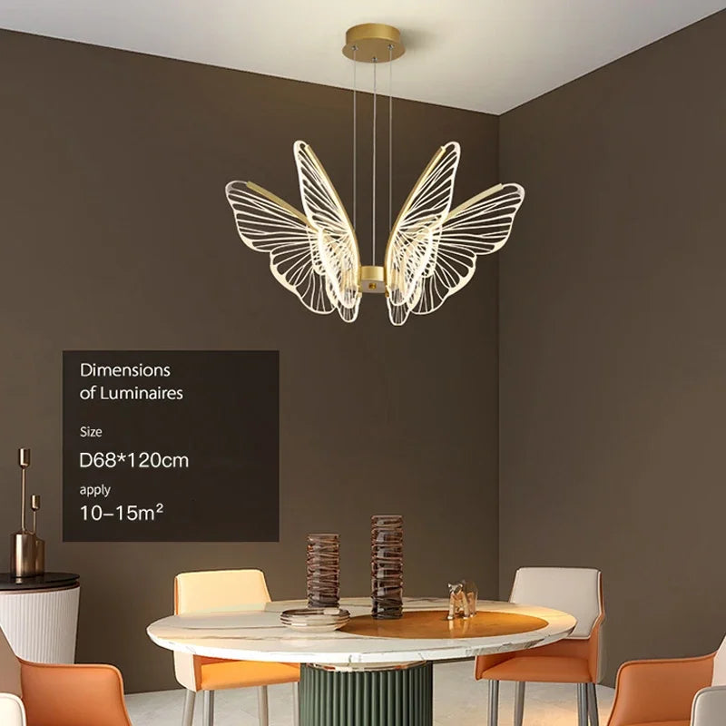 DecorBites™ LED Butterfly Chandeliers: Modern Lighting Fixtures for Home Decor